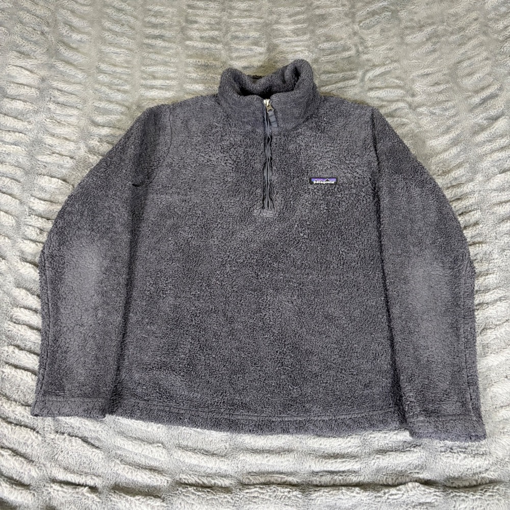 Patagonia Los Gatos 1/4 Zip Fleece Pullover Smolder Blue Grey 25235 Womens Med